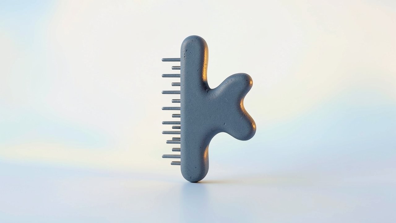 A thermometer with one side marked by a straight line, and the other side by a wavy line, against a soft gradient.