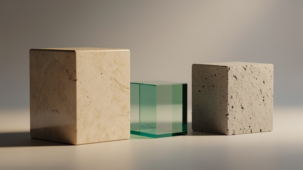 Three different pedestals: a solid block of stone, a house of cards, and an unstable stack of coins, representing different lender types.
